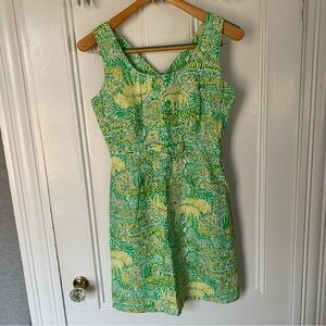 Lilly Pulitzer Shift Dress Women’s 8 Zipper Sleeveless Preppy Bow Vacation Tiger